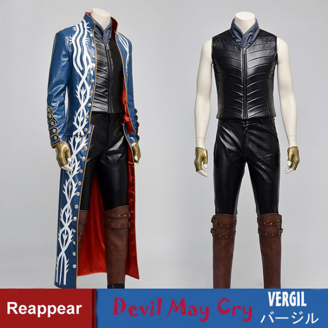 DMC 3 Vergil Christmas Party Halloween Outfit Cosplay Costume Customize /