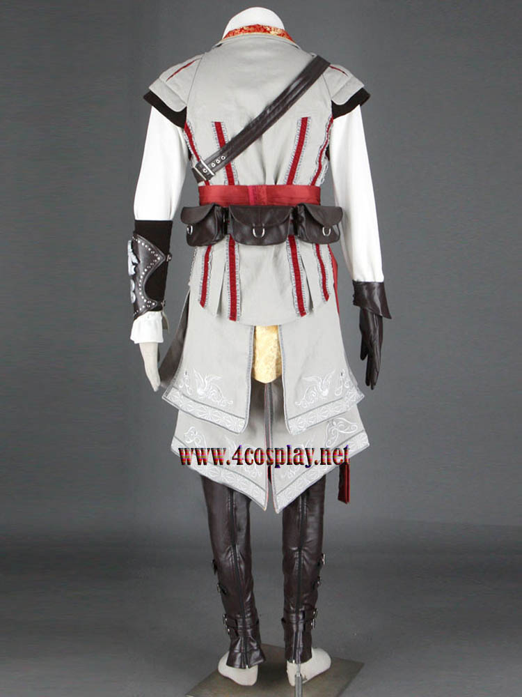 Assassin's Creed II Ezio Auditore da Firenze Cosplay Costume Black